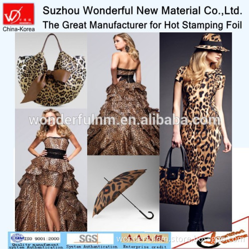 Look! 2015 the new style animal design hot stamping foil for fabric